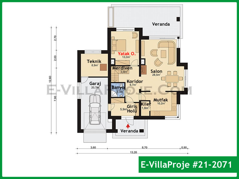 Modell 21-2071 — 202 m², 2 Geschosse thumbnail 2