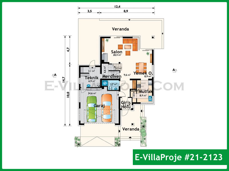 Modell 21-2123 — 204 m², 2 Geschosse thumbnail 2