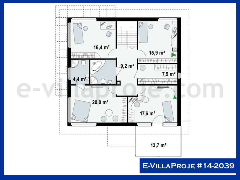 Modell 14-2039 — 207 m², 2 Geschosse thumbnail 3