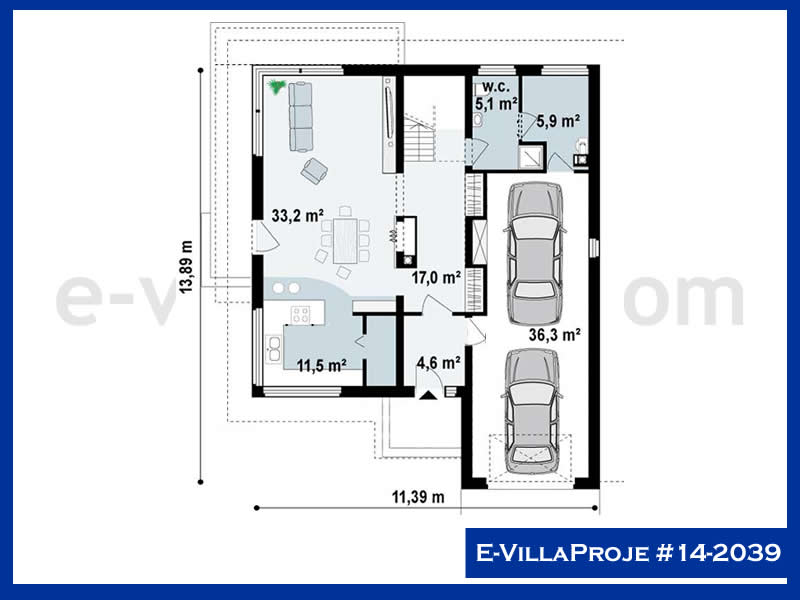 Modell 14-2039 — 207 m², 2 Geschosse thumbnail 2