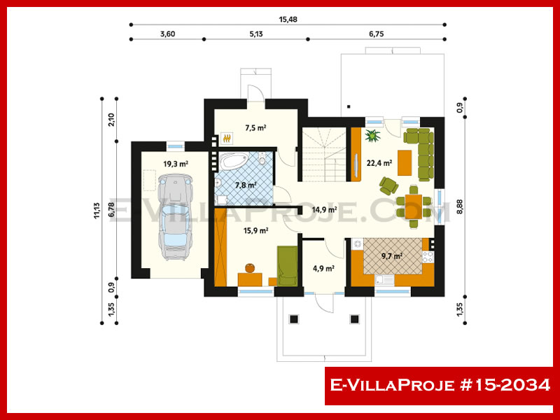Modell 15-2034 — 212 m², 2 Geschosse thumbnail 2