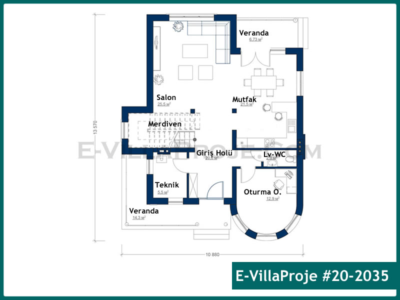 Modell 20-2035 — 214 m², 2 Geschosse thumbnail 2