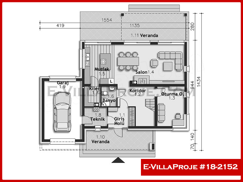 Model 18-2152 — 214 m², 2 storeys thumbnail 2