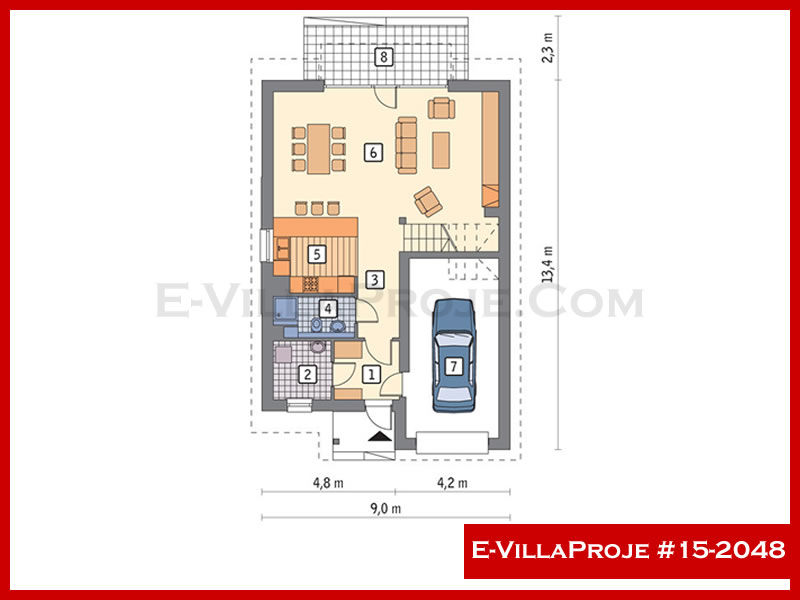 Modell 15-2048 — 216 m², 2 Geschosse thumbnail 2