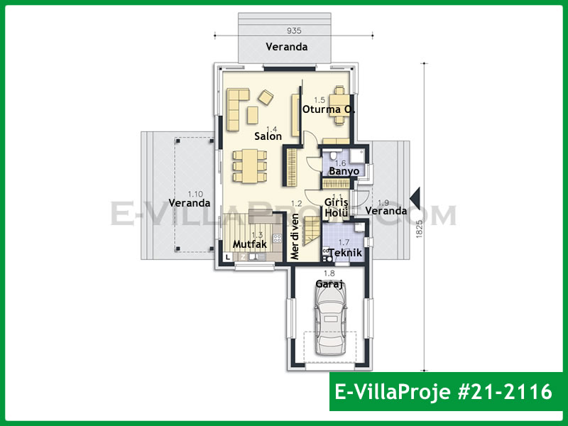 Modell 21-2116 — 220 m², 2 Geschosse thumbnail 2