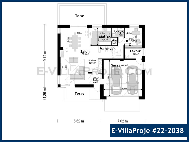 Model 22-2038 — 222 m², 2 Kat thumbnail 2