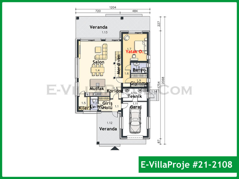 Modell 21-2108 — 230 m², 2 Geschosse thumbnail 2