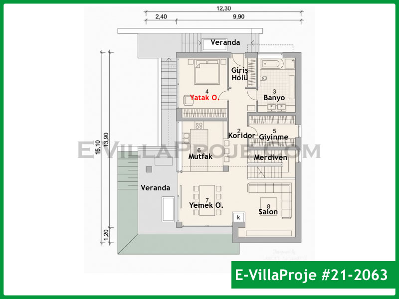 Model 21-2063 — 234 m², 2 Kat thumbnail 2