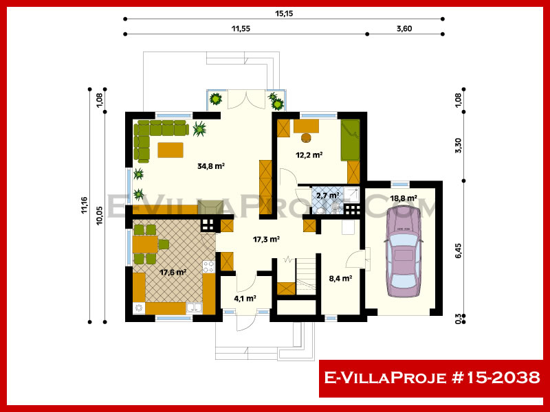 Modell 15-2038 — 235 m², 2 Geschosse thumbnail 2