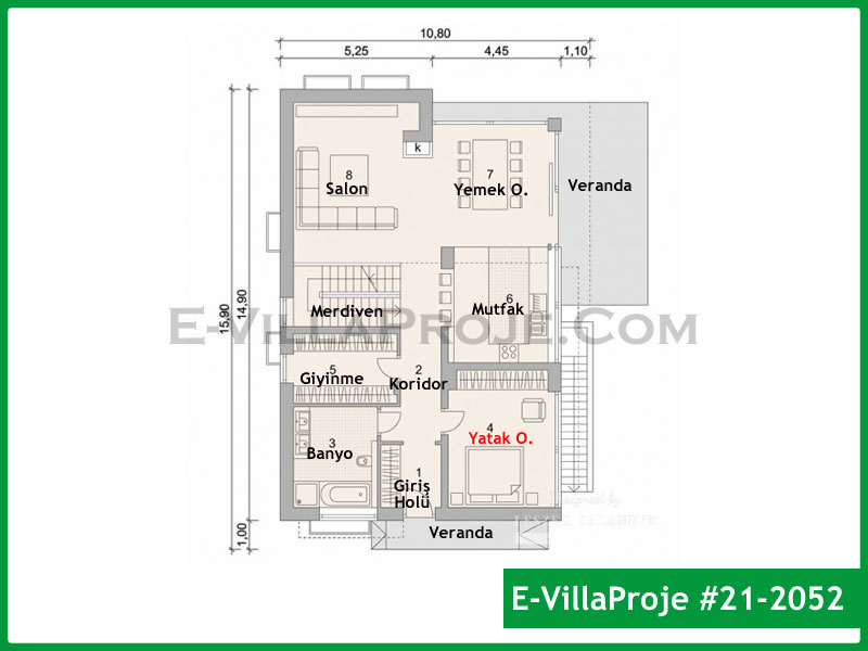 Model 21-2052 — 236 m², 2 Kat thumbnail 2