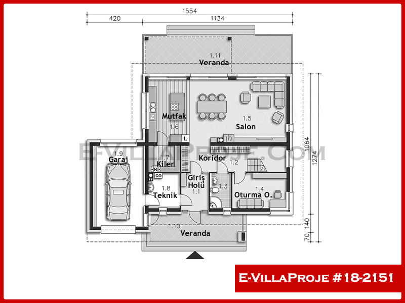 Modell 18-2151 — 241 m², 2 Geschosse thumbnail 2