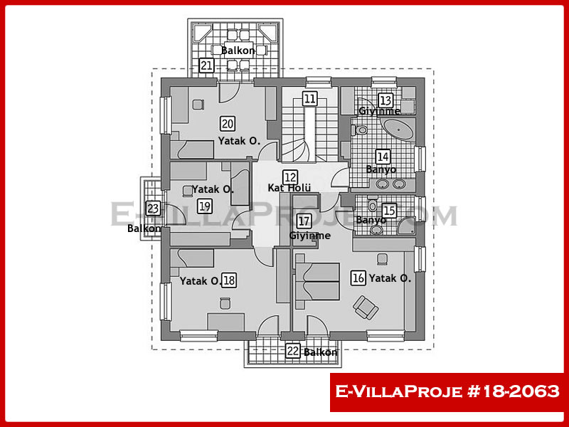 Modell 18-2063 — 241 m², 2 Geschosse thumbnail 3