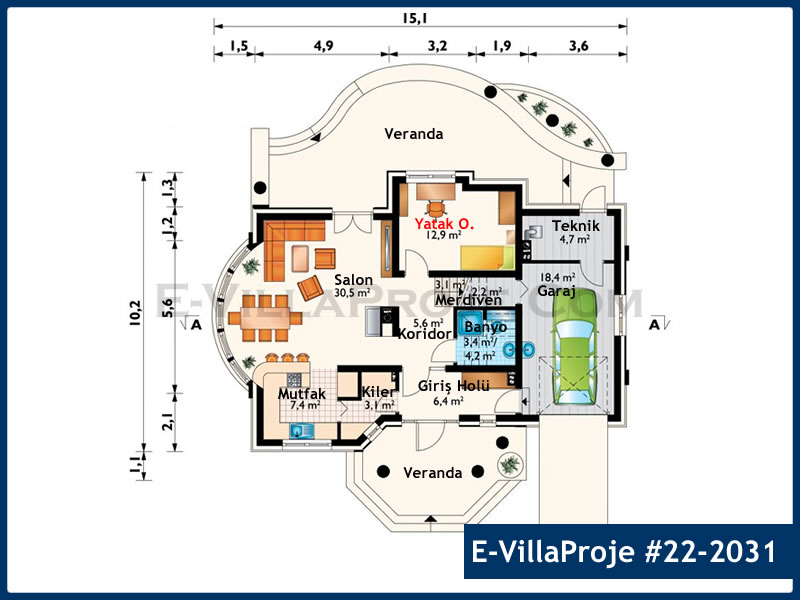 Model 22-2031 — 243 m², 2 Kat thumbnail 2