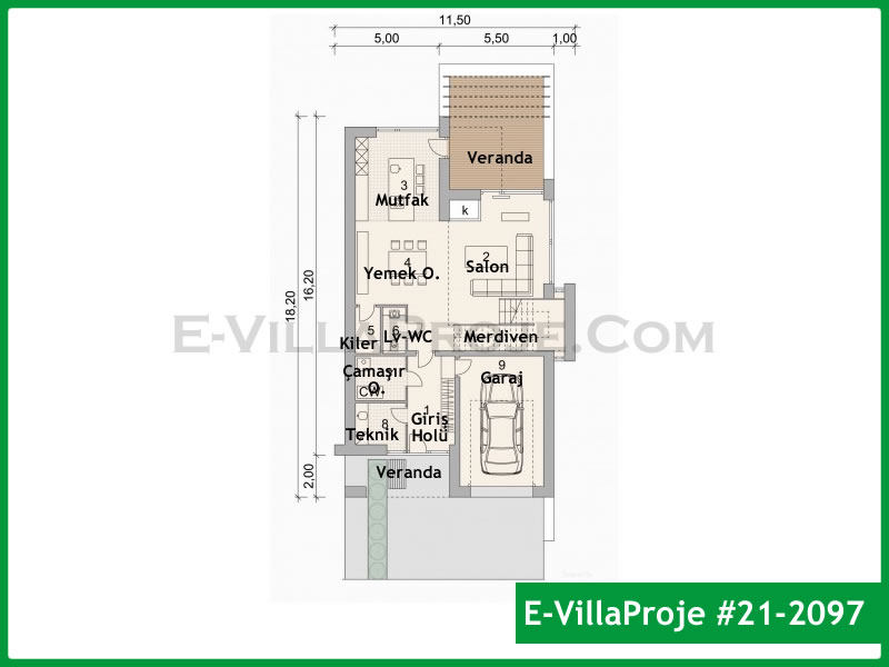 Modell 21-2097 — 243 m², 2 Geschosse thumbnail 2