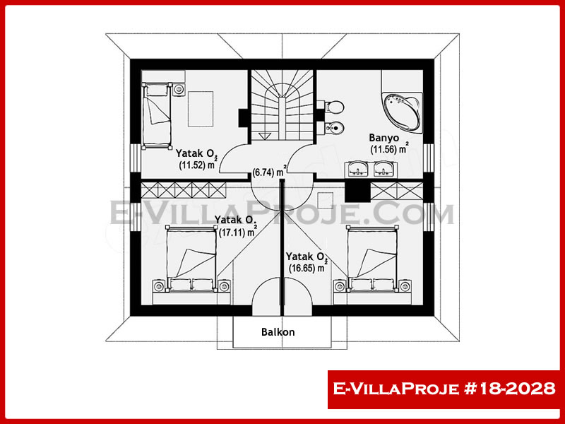 Model 18-2028 — 243 m², 3 Kat thumbnail 3