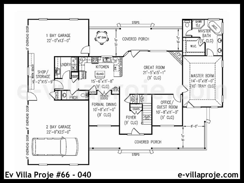 Modell 66-040 — 244 m², 2 Geschosse thumbnail 2