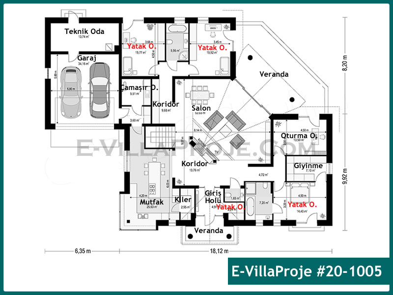 Modell 20-1005 — 257 m², 1 Geschoss thumbnail 2