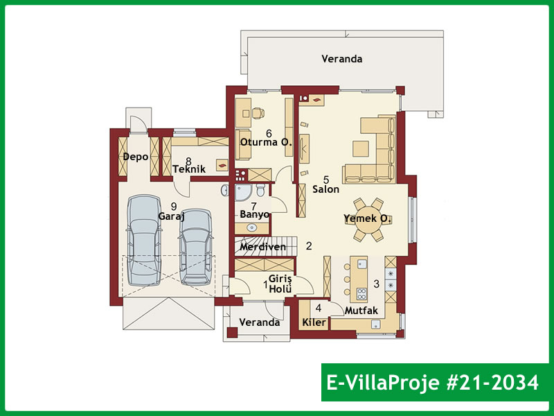 Model 21-2034 — 259 m², 2 storeys thumbnail 2