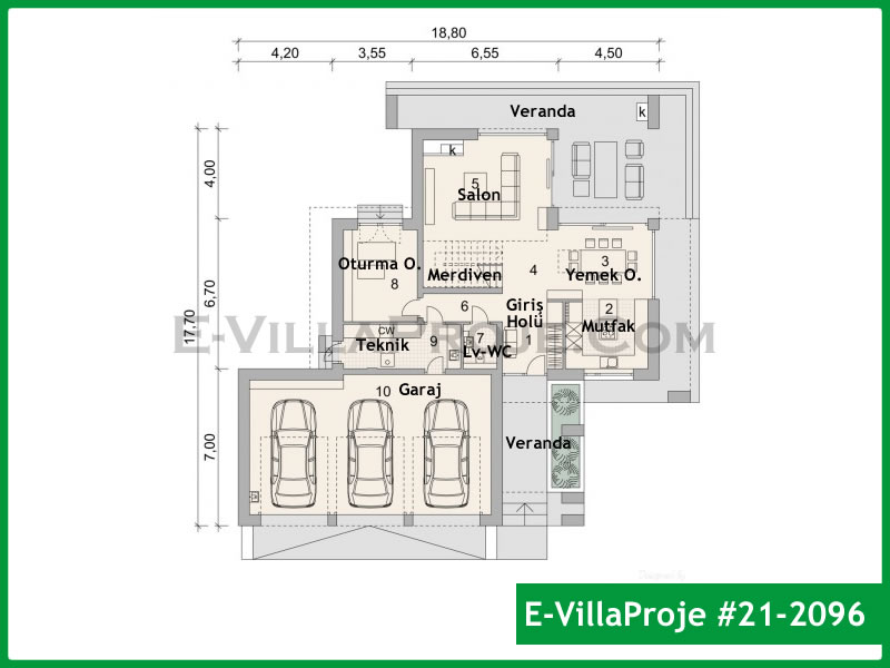 Model 21-2096 — 265 m², 2 Kat thumbnail 2