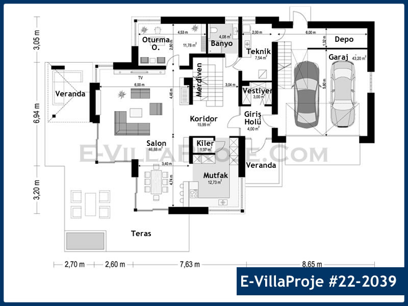 Model 22-2039 — 279 m², 2 Kat thumbnail 2