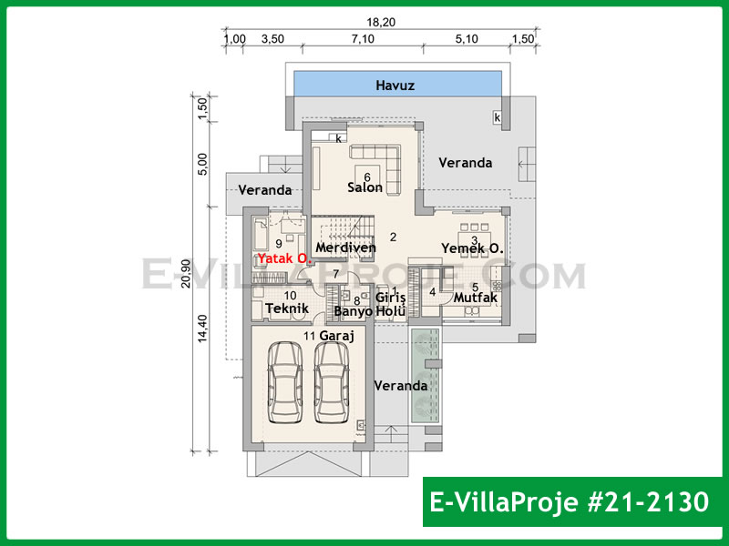 Model 21-2130 — 284 m², 2 Kat thumbnail 2