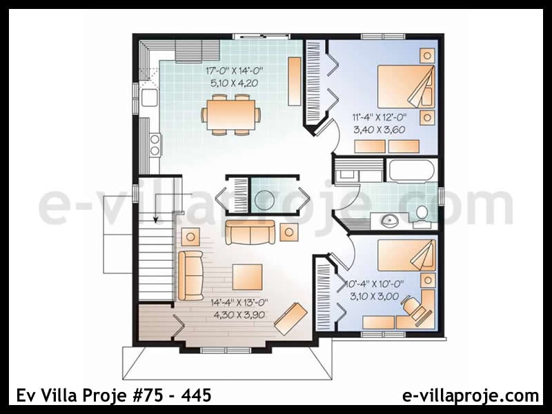Model 75-445 — 286 m², 3 Kat thumbnail 3
