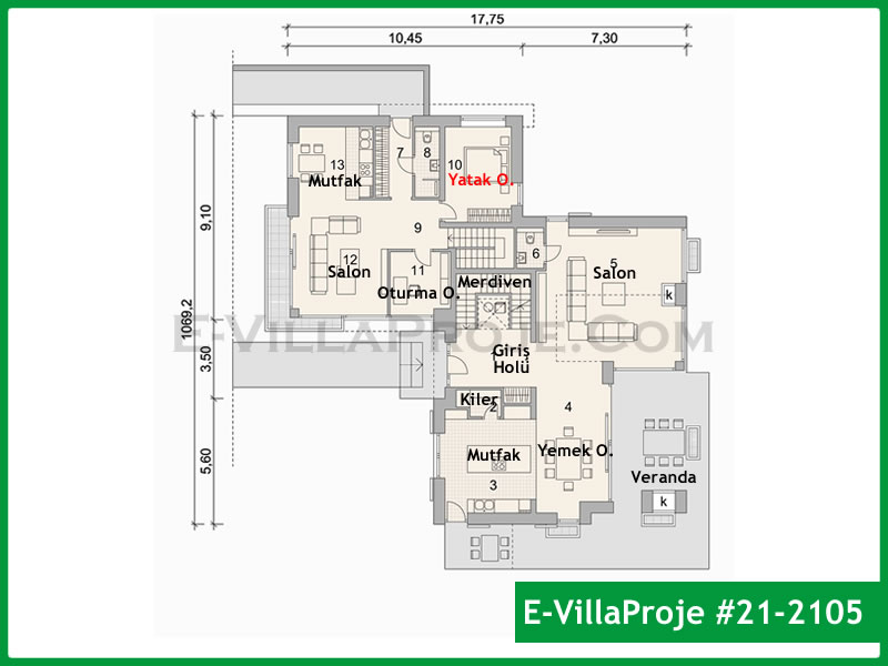 Model 21-2105 — 311 m², 2 Kat thumbnail 2