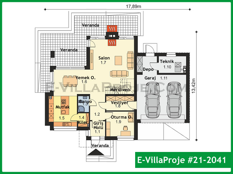 Model 21-2041 — 314 m², 2 Kat thumbnail 2