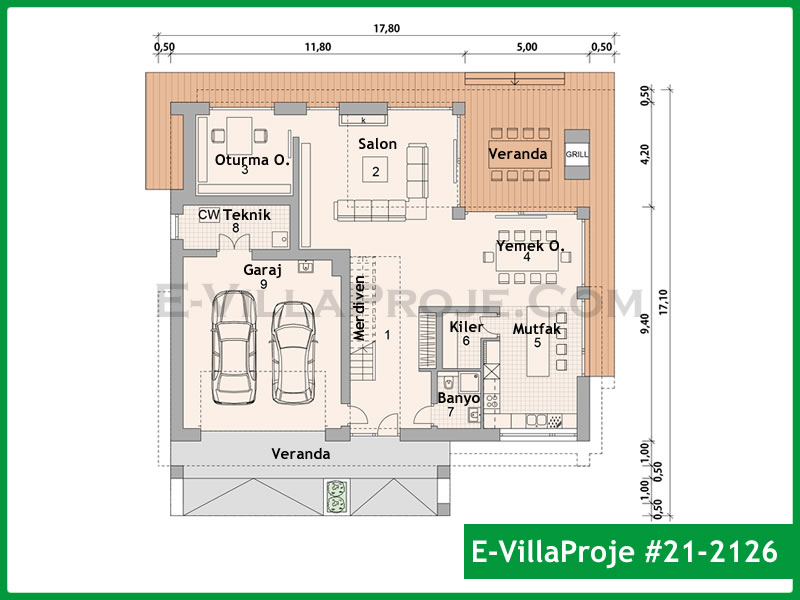 Modell 21-2126 — 319 m², 2 Geschosse thumbnail 2