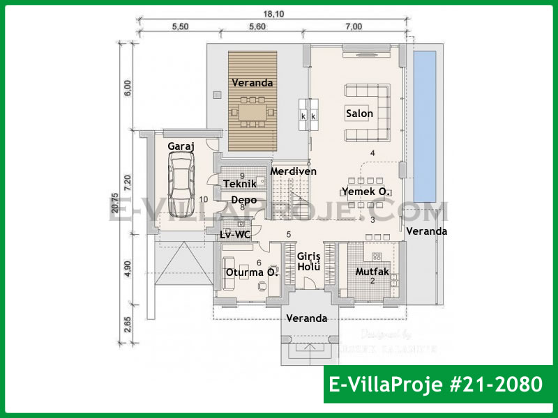 Model 21-2080 — 371 m², 2 storeys thumbnail 2