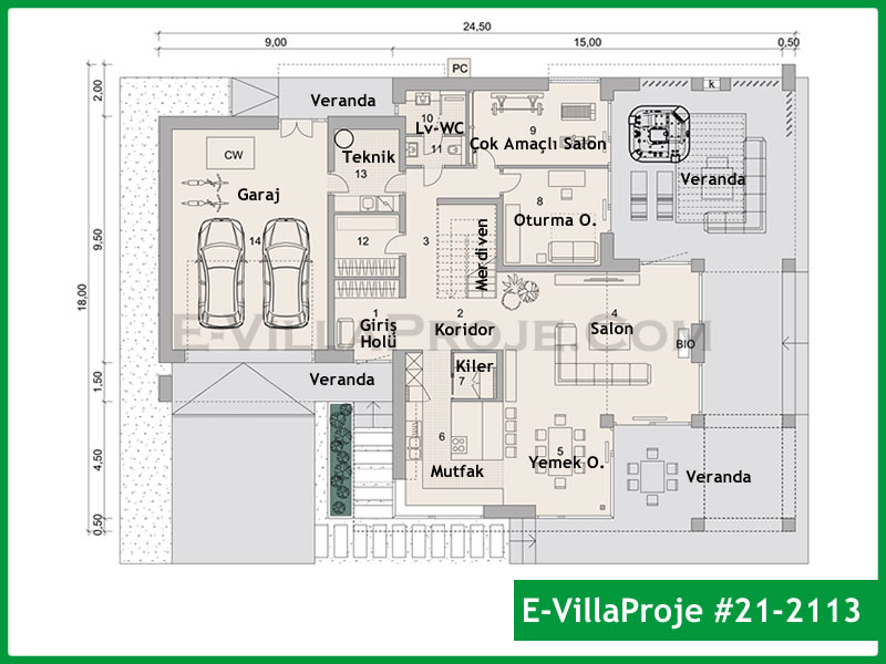 Model 21-2113 — 385 m², 2 Kat thumbnail 2