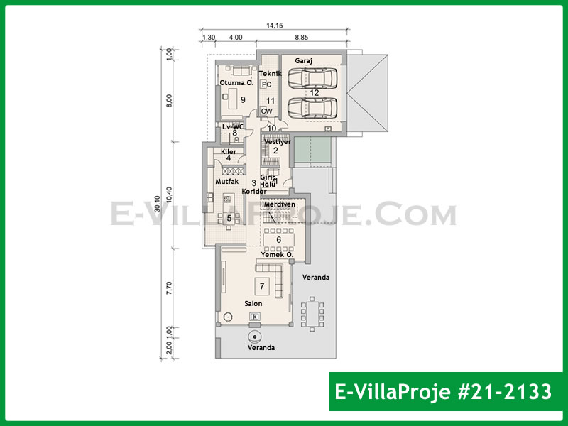 Model 21-2133 — 401 m², 2 storeys thumbnail 2