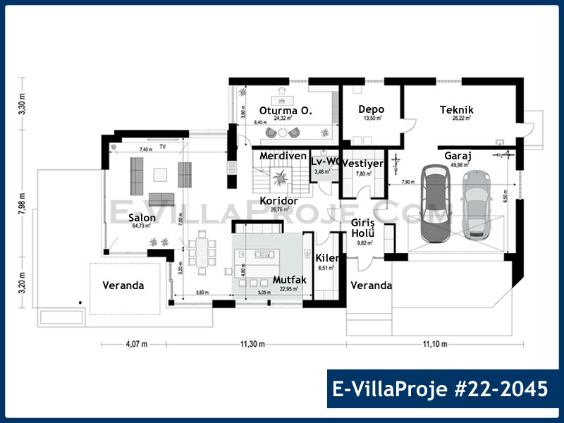 Model 22-2045 — 401 m², 2 Kat thumbnail 2