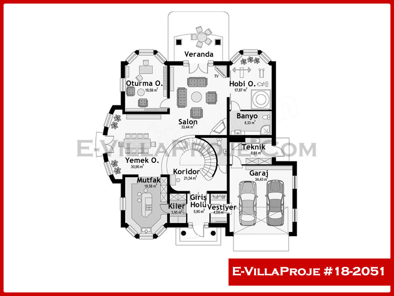Modell 18-2051 — 421 m², 2 Geschosse thumbnail 2