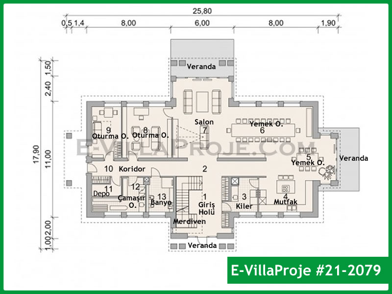 Model 21-2079 — 537 m², 2 storeys thumbnail 2