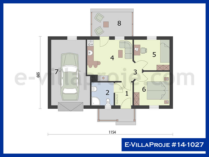 Model 14-1027 — 57 m², 1 Kat thumbnail 2