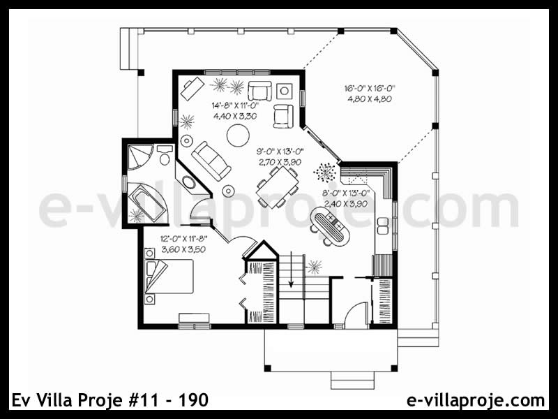 Model 11-190 — 76 m², 1 storey thumbnail 2