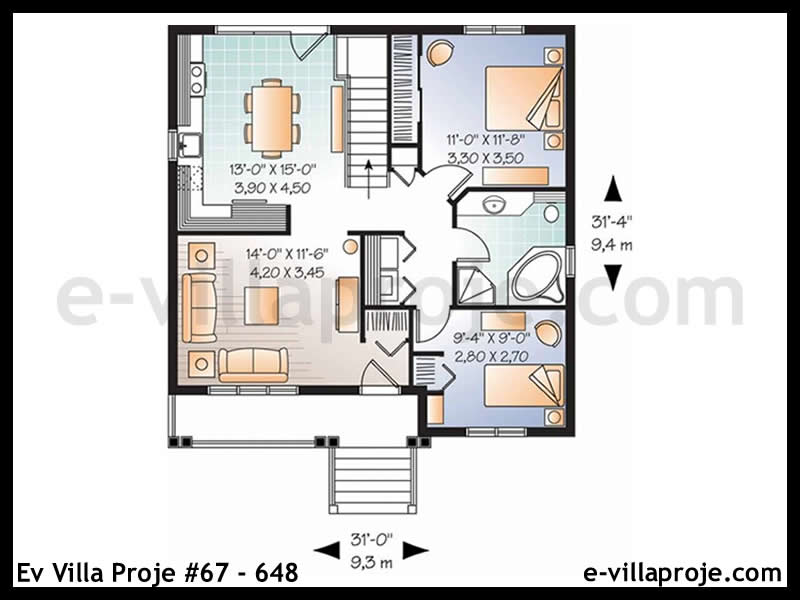 Model 67-648 — 82 m², 1 storey thumbnail 2