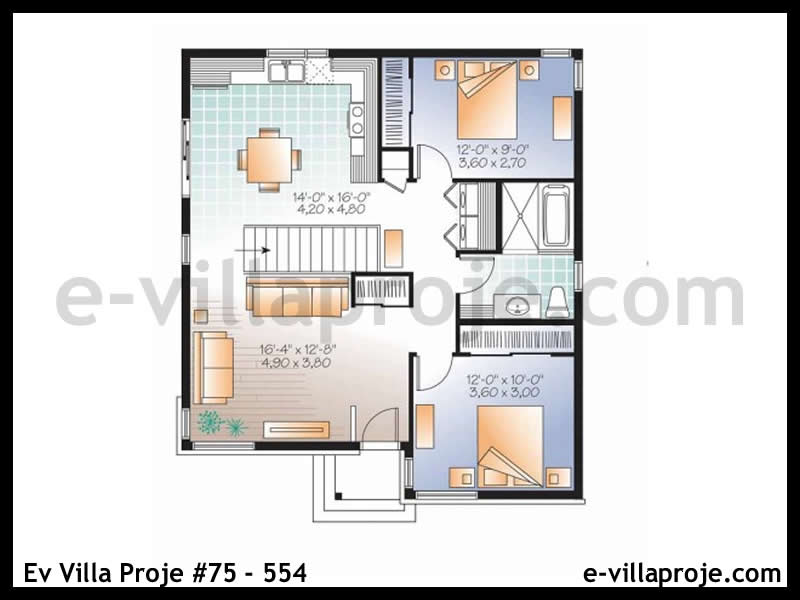 Model 75-554 — 87 m², 1 Kat thumbnail 2