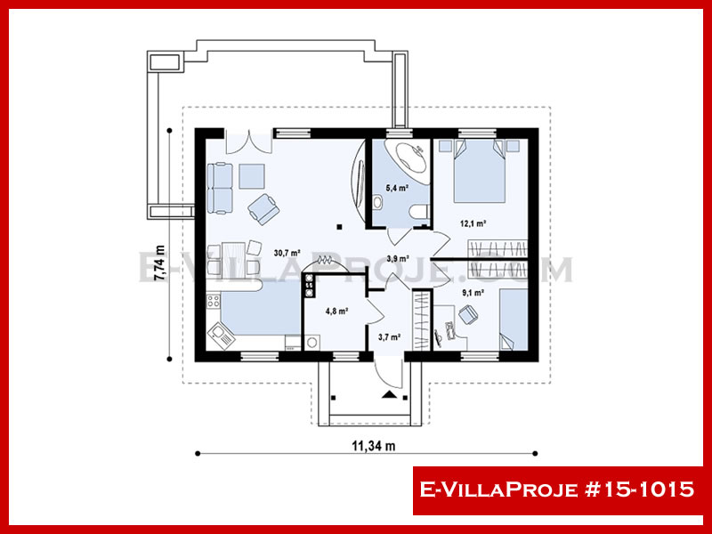 Model 15-1015 — 88 m², 1 storey thumbnail 2