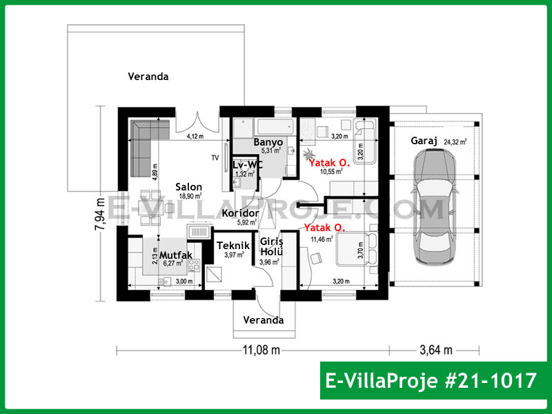 Model 21-1017 — 88 m², 1 Kat thumbnail 2