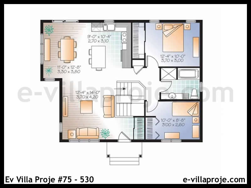 Modell 75-530 — 89 m², 1 Geschoss thumbnail 2