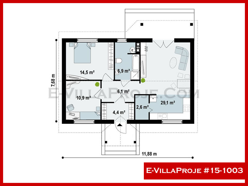 Model 15-1003 — 92 m², 1 Kat thumbnail 2