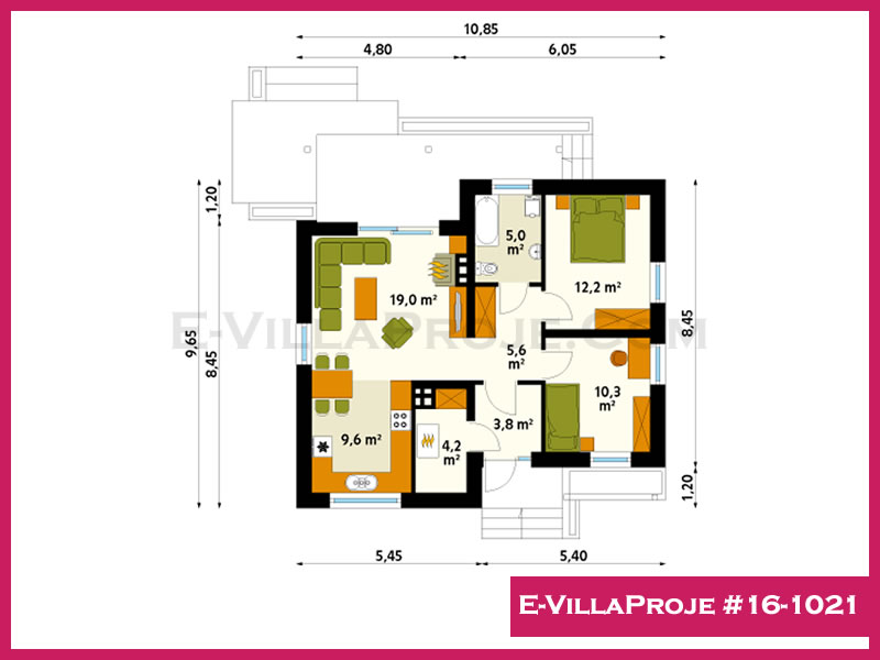 Model 16-1021 — 93 m², 1 Kat thumbnail 2