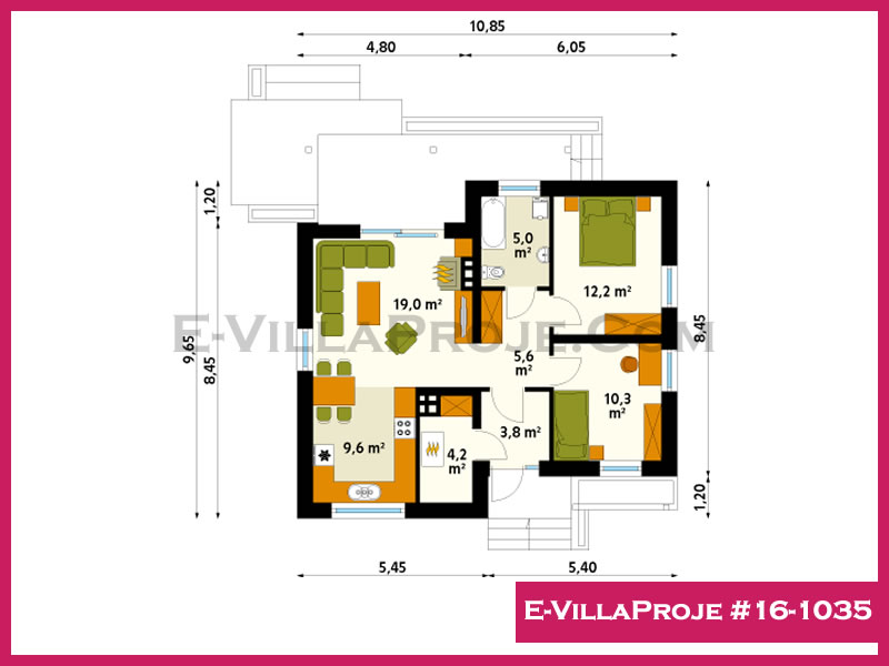 Model 16-1035 — 93 m², 1 Kat thumbnail 2