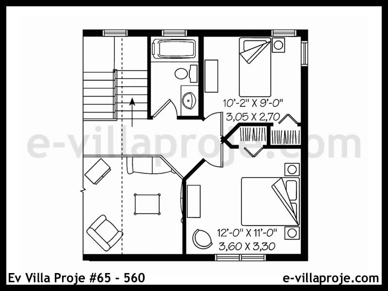 Modell 65-560 — 95 m², 2 Geschosse thumbnail 3